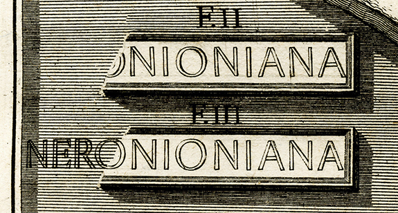 Piranesi's Serifless ONIONIANA 1756